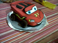 Tarta fondant Rayo mcqueen